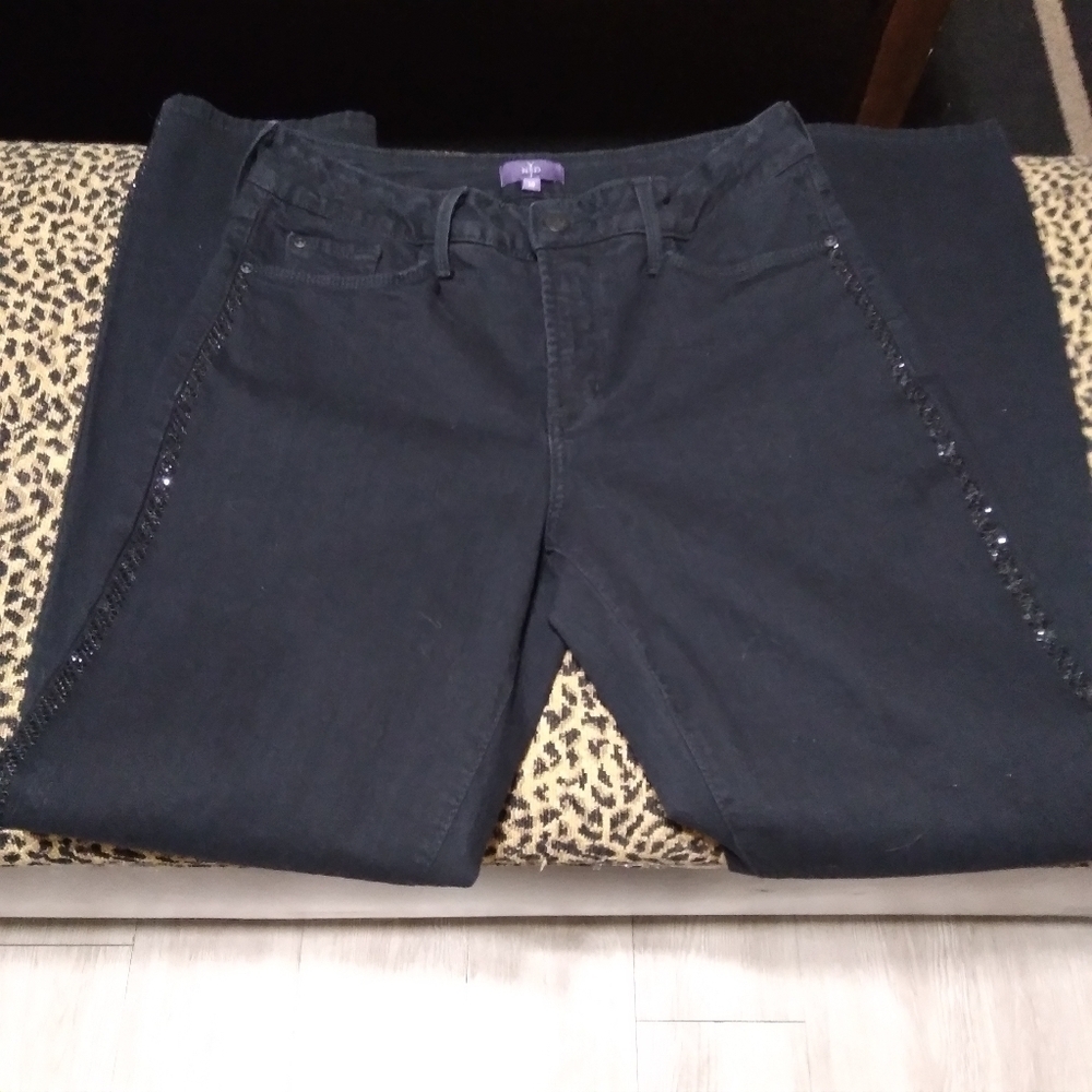 NYDJ black jean sparkly leggings - Picture 8 of 9
